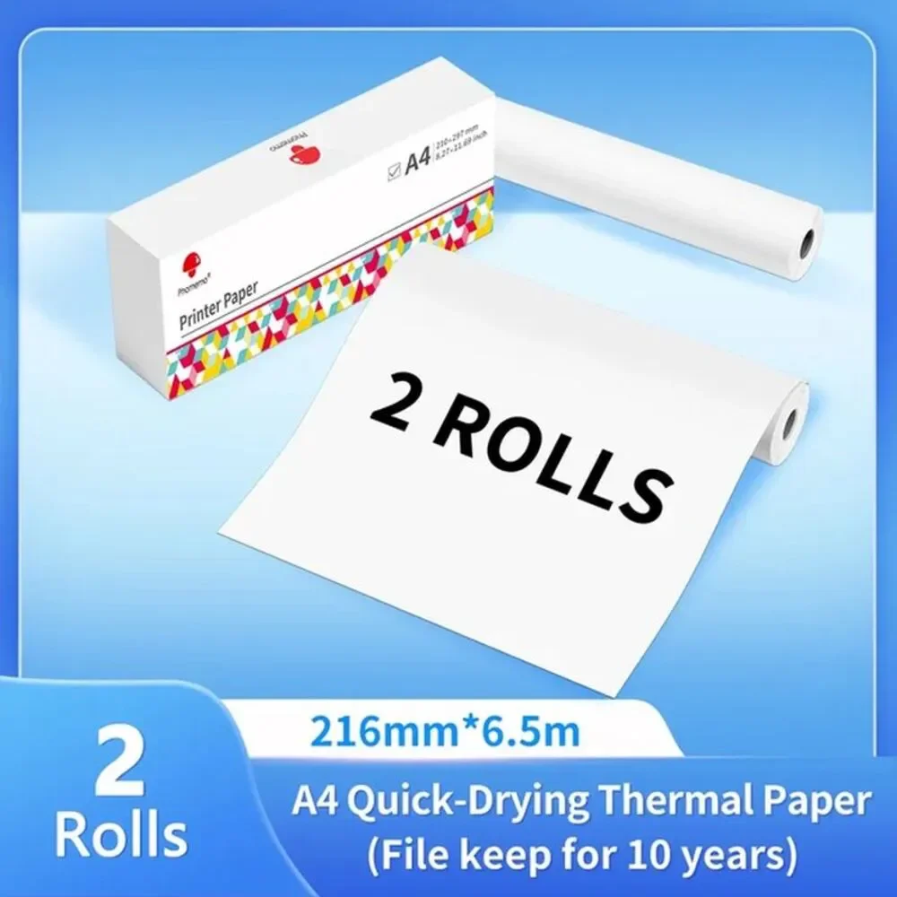 Phomemo A4 Thermal Printer Paper Letter Paper Quick-Dry Continuous Paper Suitab